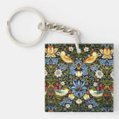 William Morris - Strawberry Thief Sleutelhanger (Voorkant)