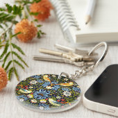 William Morris - Strawberry Thief, Sleutelhanger (Voorkant Rechts)
