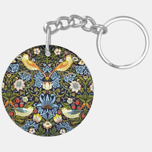 William Morris - Strawberry Thief, Sleutelhanger (Achterkant Links)