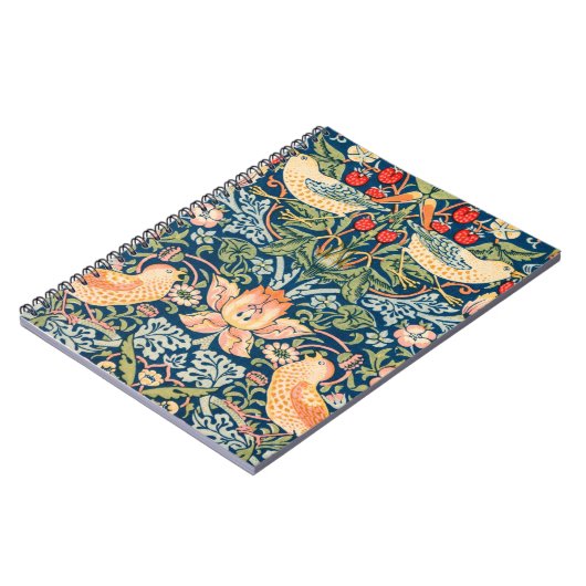 William Morris 'Strawberry Thief' Spiral Notitiebo Notitieboek (Linkerzijde)