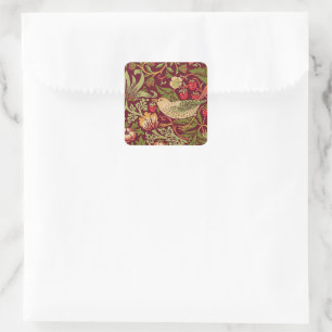 William Morris Strawberry Thief Square Sticker
