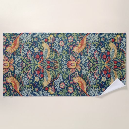 William Morris - Strawberry Thief Strandlaken (Voorkant)