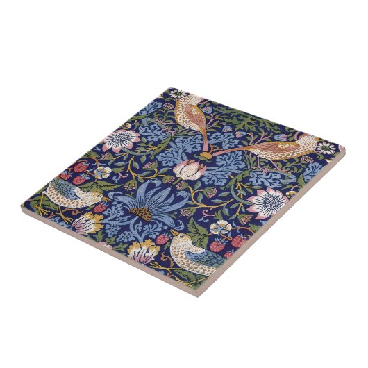 William Morris Strawberry Thief Tegeltje (Zijkant)