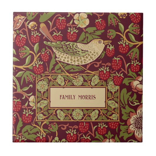  William Morris Strawberry Thief Tegeltje (Voorkant)