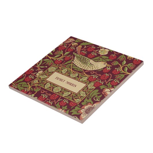 William Morris Strawberry Thief Tegeltje (Zijkant)