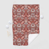 William Morris Strawberry Thief Terracotta Vogel Golfhanddoek (Insitu)