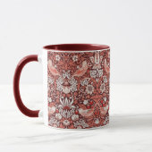 William Morris Strawberry Thief Terracotta Vogel Mok (Links)