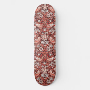 William Morris Strawberry Thief Terracotta Vogel Persoonlijk Skateboard