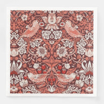 William Morris Strawberry Thief Terracotta Vogel