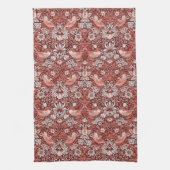 William Morris Strawberry Thief Terracotta Vogel Theedoek (Verticaal)