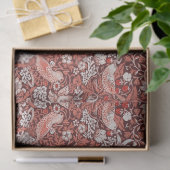 William Morris Strawberry Thief Terracotta Vogel Tissuepapier (Geschenk)