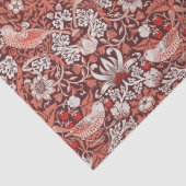William Morris Strawberry Thief Terracotta Vogel Tissuepapier (Detail)
