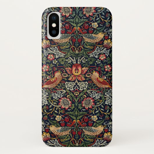 William Morris Strawberry Thief Textile Pattern Case-Mate iPhone Case (Achterkant)