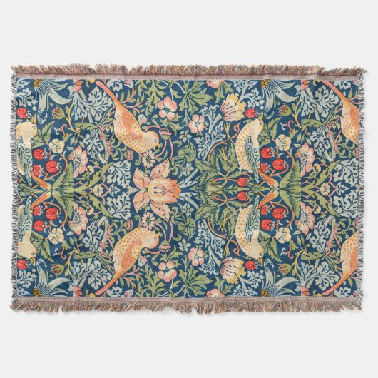 William Morris Strawberry Thief Throw Deken (Voorkant)