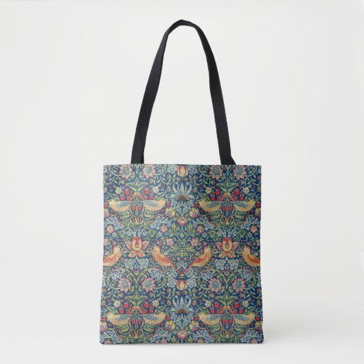 William Morris - Strawberry Thief Tote Bag (Voorkant)
