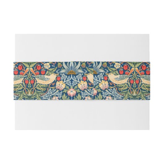 William Morris Strawberry Thief Uitnodigingen Wikkel (Achterkant Voorbeeld)