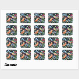 William Morris Strawberry Thief Vierkante Sticker
