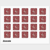 William Morris Strawberry Thief Vierkante Sticker (Vel)