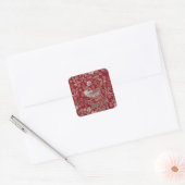 William Morris Strawberry Thief Vierkante Sticker (Envelop)