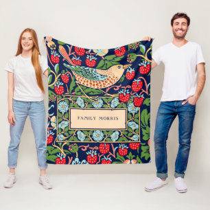William Morris Strawberry Thief Vliesdeken Fleece Deken