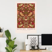 William Morris Strawberry Thief Wall Art Poster (Thuiskantoor)