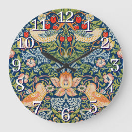 William Morris Strawberry Thief Wall Clock Grote Klok