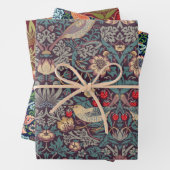William Morris Strawberry Thief Wrapping Paper (In situ)