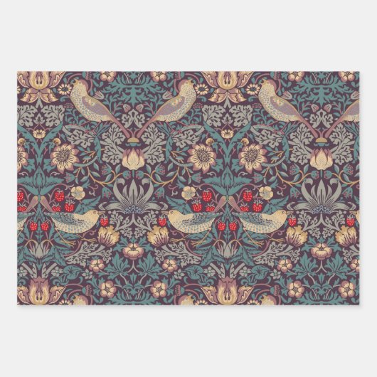 William Morris Strawberry Thief Wrapping Paper (Voorkant)