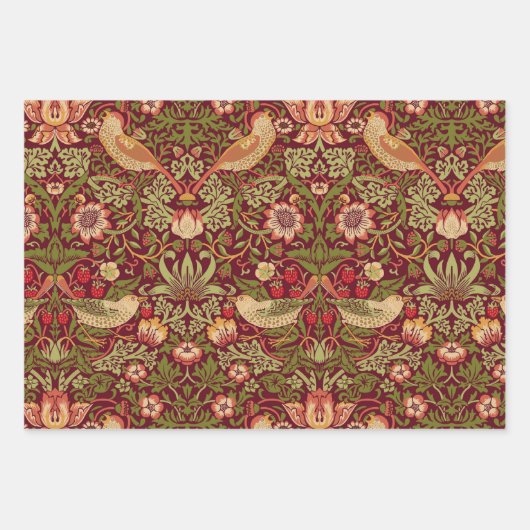 William Morris Strawberry Thief Wrapping Paper (Voorkant)