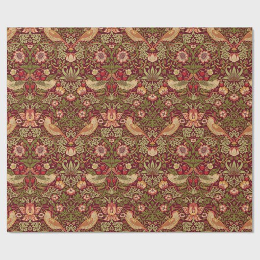 William Morris Strawberry Thief Wrapping Paper Cadeaupapier (Vlak)