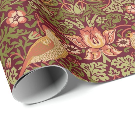 William Morris Strawberry Thief Wrapping Paper Cadeaupapier (Rol Hoek)