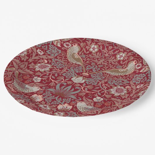 William Morris Strawberry Thief Wrapping Paper Papieren Bordje (Gekanteld)