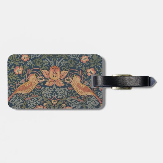 William Morris Strawberry Thieves Birds Bagagelabel (Achterkant horizontaal)