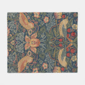 William Morris Strawberry Thieves Birds Fleece Deken (Voorkant (Horizontaal))