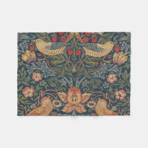 William Morris Strawberry Thieves Birds Fleece Deken