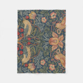 William Morris Strawberry Thieves Birds Fleece Deken (Voorkant)