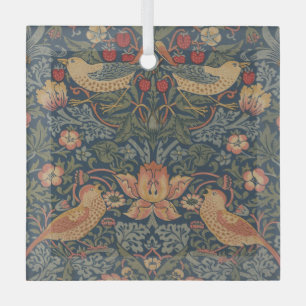 William Morris Strawberry Thieves Birds Glas Ornament