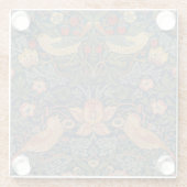 William Morris Strawberry Thieves Birds Glazen Onderzetter (Achterkant)