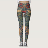 William Morris Strawberry Thieves Birds Leggings (Voorkant)