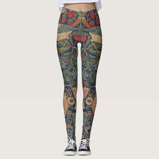 William Morris Strawberry Thieves Birds Leggings (Voorkant)