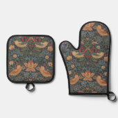 William Morris Strawberry Thieves Birds Ovenwant & Pannenlap Set (Voorkant)