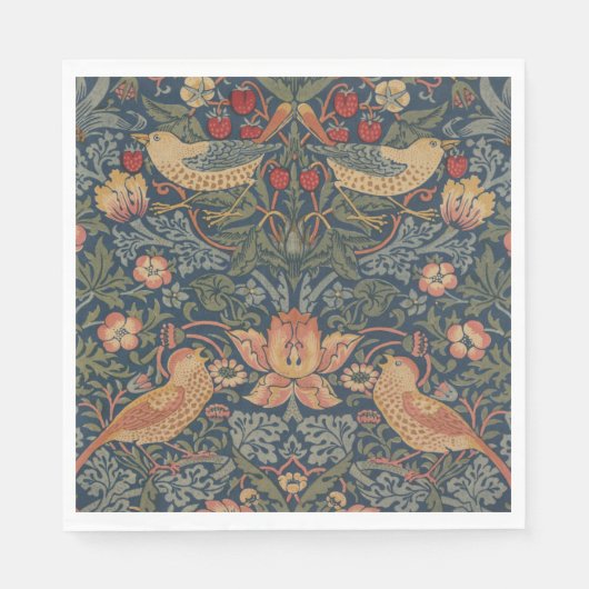 William Morris Strawberry Thieves Birds Servet (Voorkant)