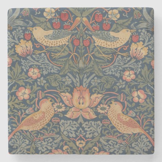 William Morris Strawberry Thieves Birds Stenen Onderzetter (Voorkant)