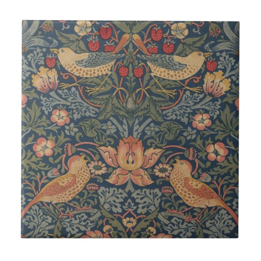 William Morris Strawberry Thieves Birds Tegeltje (Voorkant)