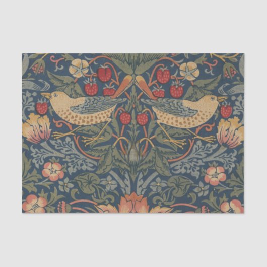 William Morris Strawberry Thieves Birds Tissuepapier (Voorkant)