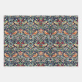 William Morris Strawberry Wrapping Paper Sheets (Voorkant 3)