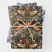 William Morris Strawberry Wrapping Paper Sheets (In situ)