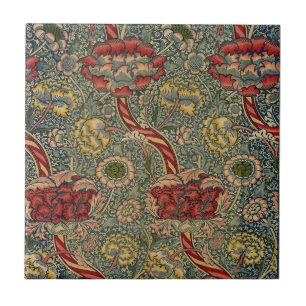 William * Morris Strepen en Bloemen   Tegeltje