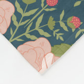 William Morris Style Aardbeiendief Floral Fleece Deken (Hoek)
