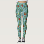 William Morris Style Aardbeiendief Floral Leggings (Voorkant)